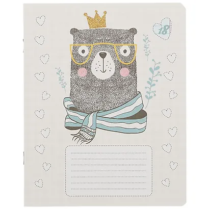 Тетрадь в линейку Academy Style, "Звери в коронах", 18 листов, в ассортименте - фото 5