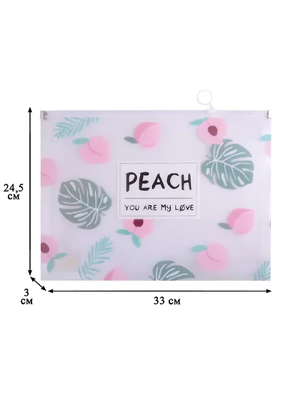 Папка на молнии А4 "Фруктовый микс" с расширением, ассорти - фото 2