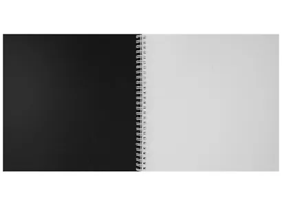 Скетчбук 240*240 40л "Мир в твоих глазах" 100г/м2 и 160г/м2, тв. обложка, спираль, бел. и черн. офсет - фото 2