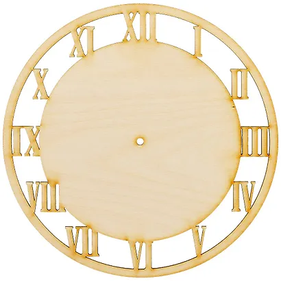 Основа для часов Римские цифры 1 (152095) (дерево) (упаковка) - фото 1