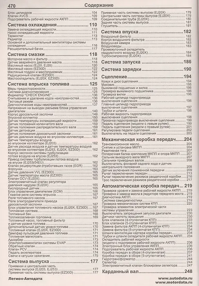 Subaru Legacy Outback B4 Wagon Мод. 2003-2009 с дв. 2,0 л… (мПрофессионал) (2 вида) (472/504с.) - фото 3