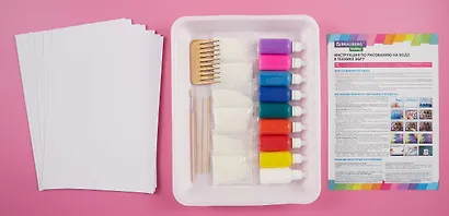 Эбру Brauberg Hobby Набор для рисования на воде, 9 цветов по 20 мл (60 картин) - фото 3