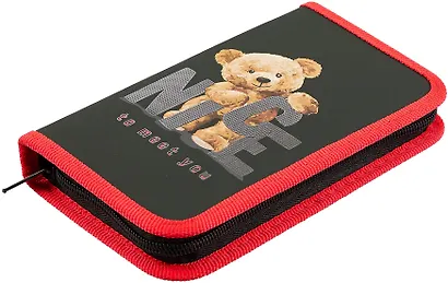 Пенал 1 отделение "Мишка NICE" 19*11 см - фото 3