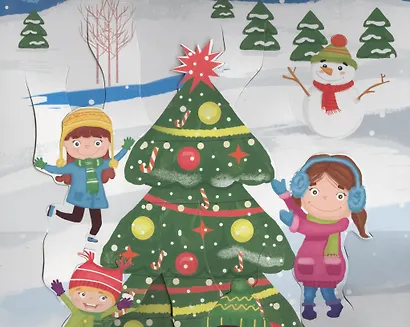 КНИЖКИ-ПАНОРАМКИ 4 разворота. ИГРАЕМ КРУГЛЫЙ ГОД - фото 2