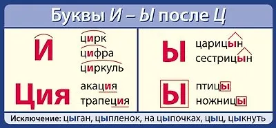 ШМ-13317 Карточка Буквы И - Ы после Ц - фото 1