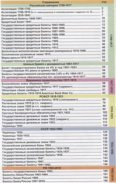 Каталог банкнот России 1769-2019. Разновидность, стоимость, водяные знаки - фото 2