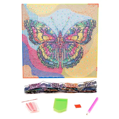 Набор для творчества. Разноразмерная мозаика на подрамнике "Радужная бабочка", 30 х 30 см - фото 2