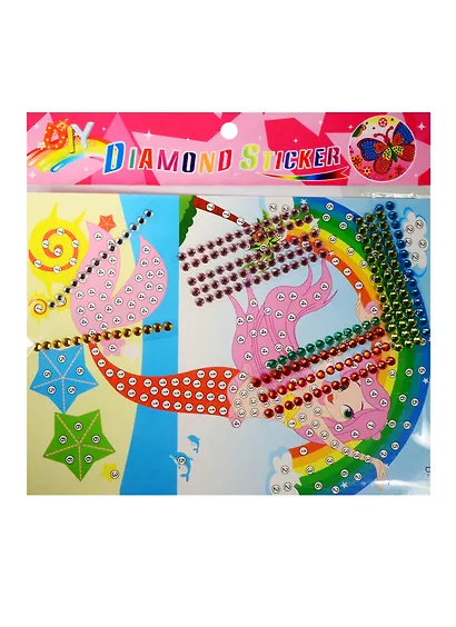 Аппликация стразами Русалочка 1 А4 (15-01248-D17) - фото 1