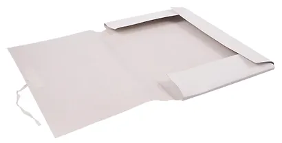 Папка на завязках А4 белая, мелованный картон 380г/м2, GoodMark - фото 4
