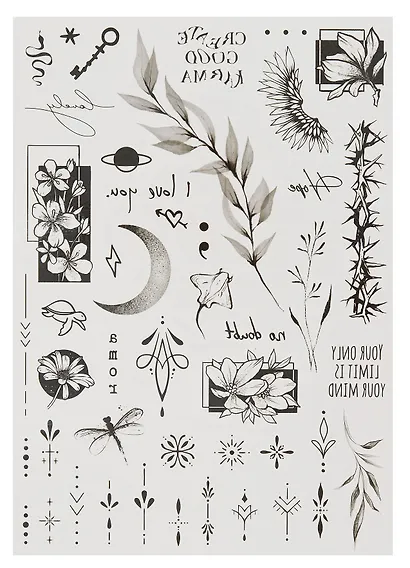 Набор наклеек-тату "Минимализм" - фото 5