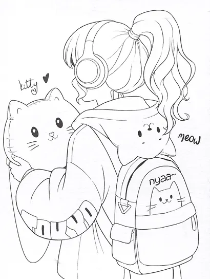 Классные девчонки. Скетч-раскраска - фото 5