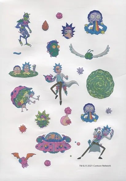 Набор стикеров. Рик и Морти (формат А5, в пакете) - фото 5