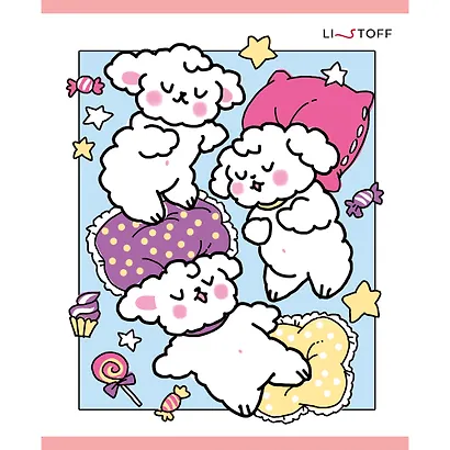 Тетрадь 48л кл. "Милаш" мел.картон, выб.лак, блестки "Серебро", ассорти - фото 5