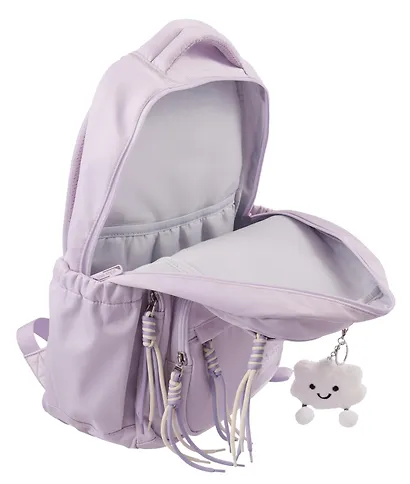 Рюкзак сиреневый "Sun Eight" 47*32*14см, 3 отделения, 4 кармана, с брелоком - фото 5