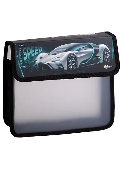 Папка для тетрадей А5 "Скорость" липучка, Оникс - фото 1