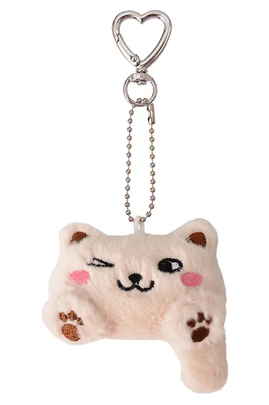 Брелок Котик Лафи (бежевый) (плюш) (7см) (12-4305-202509-MAS1) - фото 2