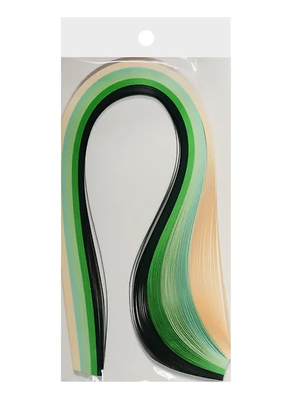 Бумага для квиллинга в пакете с подложкой (3mm) (120 листов) (52cm) оттенки зеленого (11-23988 - фото 1