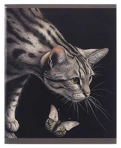 Тетрадь 96л кл. "В мире дикой природы" мел.картон, тиснение фольгой "Серебро", ассорти - фото 5