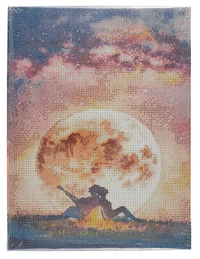 Алмазная мозаика (классическая), с подрамником, с полным заполнением "Свидание под Луной", 30 х 40 см - фото 1