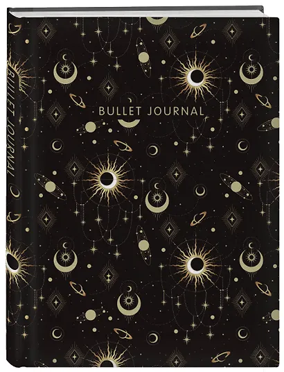 Книга для записей А5 160 страниц тчк. "Bullet Journal (эзотерический темный)" с наклейками - фото 2