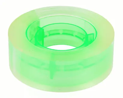Лента клейкая 19мм*33м прозрачная с цветной втулкой, в ассортименте, 1 штука - фото 5