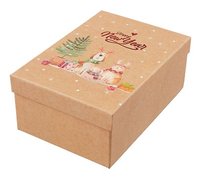 Коробка подарочная "Зверушки" 21*14*8.5, НГ, картон - фото 3