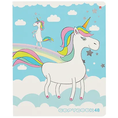 Тетрадь в клетку Альт, "Модные единороги", 48 листов, в ассортименте - фото 3