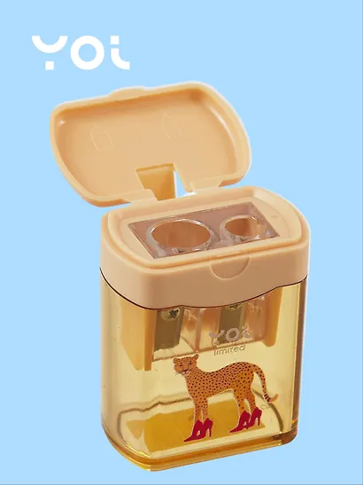 Точилка 2 отверстия, "Леопард", Yoi - фото 2