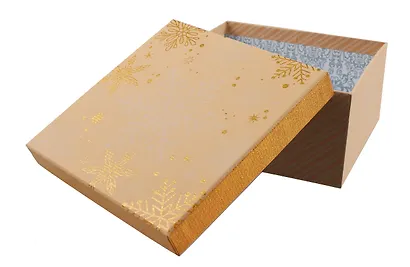 Коробка подарочная "Craft snowflaces" 20*20*9,5см, Новый год, картон - фото 4