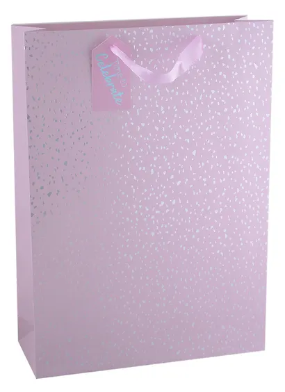 Пакет А3 33*46*10 "Time to celebrate" жен., бум., гологр.тиснение - фото 1