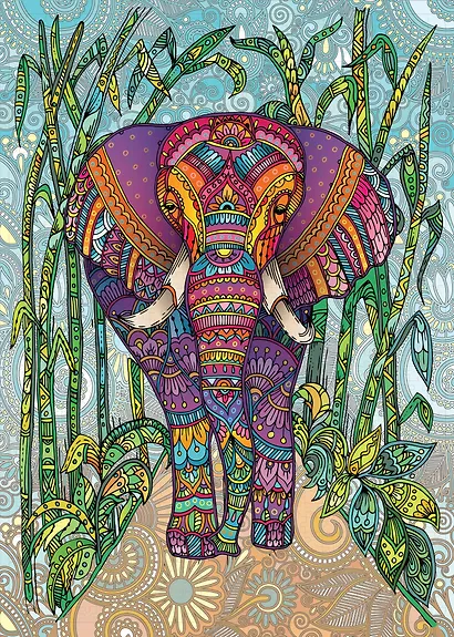 Пазл Арт-терапия "Ведический слон", 1000 элементов - фото 3