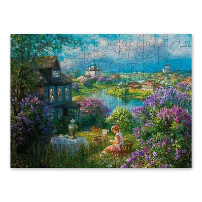 Пазл деревянный Домик в сирени DaVICI 160 элементов - фото 2
