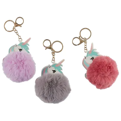 Брелок Голова единорога (иск.мех) (8см) (12-06648-DJS01) - фото 3
