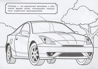 Раскраска Спортивные автомобили - фото 2