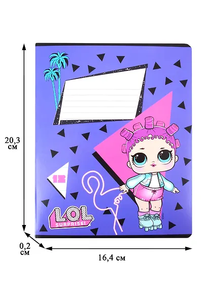 Тетрадь в линейку LOL, 12 листов, в ассортименте - фото 2