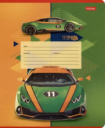 Тетрадь в крупную клетку Hatber, "Мощный и быстрый", 12 листов, в ассортименте - фото 3