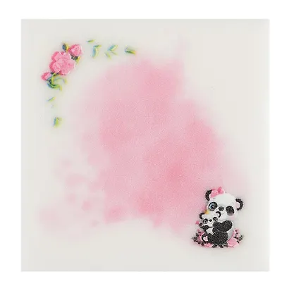 Блок бумаги 70*70 самоклеящийся 50 листов, "Cute panda" пластик, в ассортименте - фото 4
