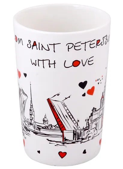 Сувенир, АКМ, Кружка From SPb with love фарфор, матовая, 350мл подарочная коробка - фото 2
