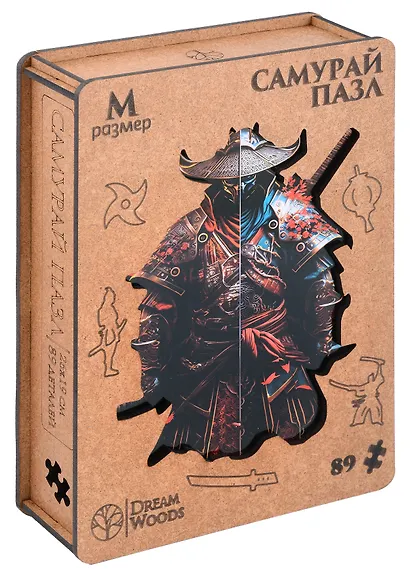 Пазл фигурный Dream Woods "Самурай", 89 элементов - фото 1