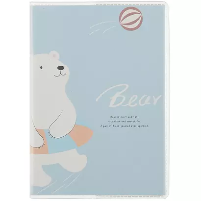 Записная книжка А7 60л лин. "Bear" ПВХ-обл., ассорти - фото 1