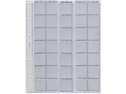 Комплекты листов для монет  200х250 скользящий на 35 ячеек 30х32мм  (5шт) КЛМ 35 - фото 1