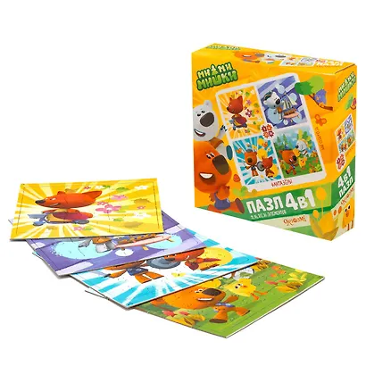 Пазл ORIGAMI Набор.4в1 9-16-25-36эл. "МиМиМишки. Фантазеры" 03516 - фото 7