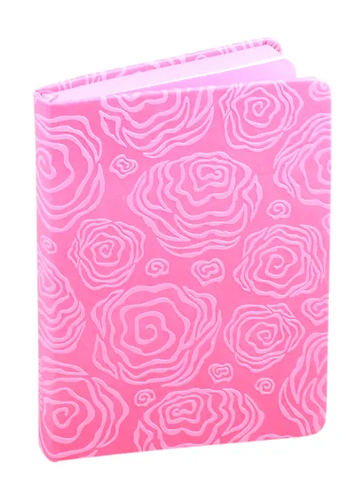 Ежедневник недат. А6 120л Шиммер розовый, кожзам, тв. переплет, блинт.тиснение, тонир.блок, ляссе - фото 1