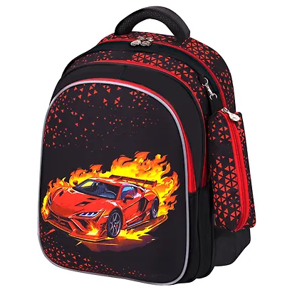 Рюкзак школьный «Fiery Road», пенал в комплекте, 2 отделения, 40 см, Brauberg - фото 1