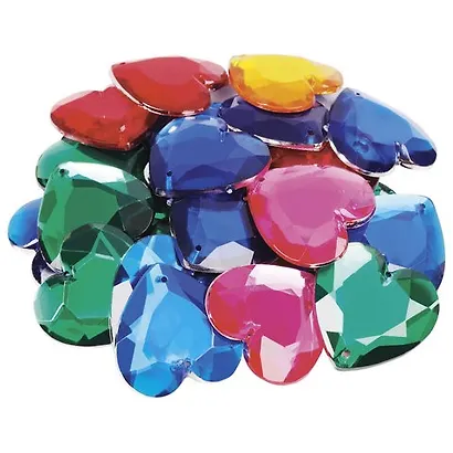 Стразы для творчества ОСТРОВ СОКРОВИЩ Сердце, цвета Ассорти 23*25мм, 30г 661213 - фото 2