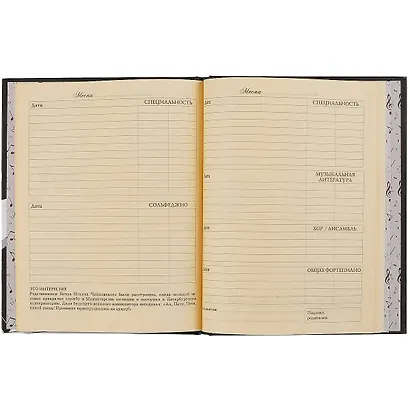 Дневник для муз.школ "Дизайн 5 (22)" 7БЦ, мат.ламинация, тиснение золот.фольгой - фото 2