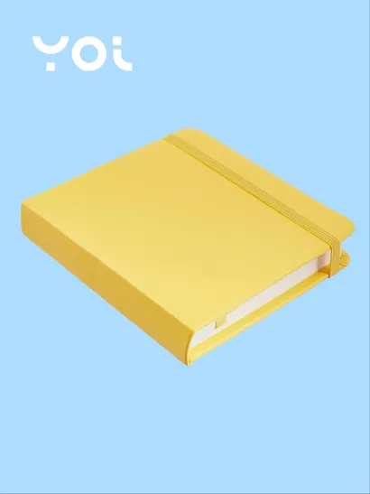 Скетчбук 12*12 80 листов, желтый, 140г/м2, слоновая кость, Yoi - фото 2