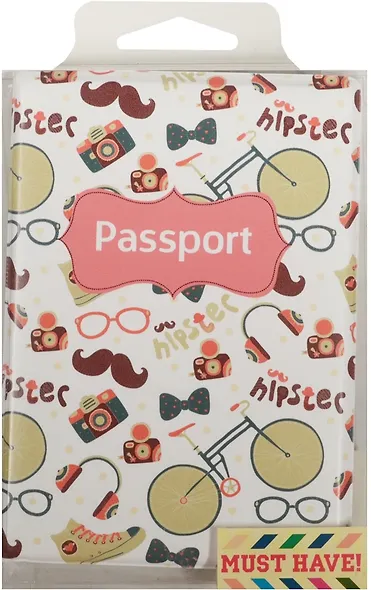 Обложка для паспорта Hipster светлый (ПВХ бокс) - фото 2