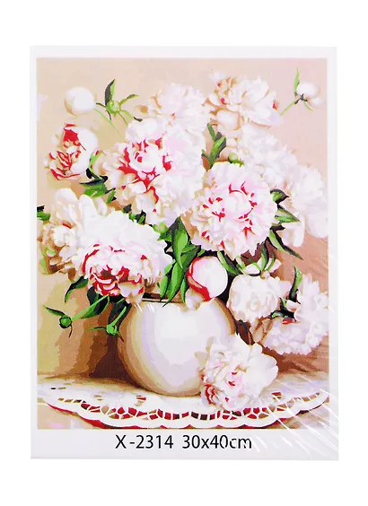 Холст с красками по номерам 30х40см ТМ Рыжий кот Палитра Русская Коллекция. Бузин И. Букет (Арт. Х-2314) - фото 1