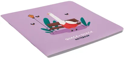 Записная книжка 170*170мм 40л "Quack-Quack", soft-touch ламинация, выборочный УФ-лак, скоба - фото 2